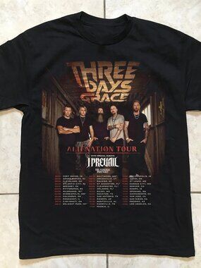 Three Days Grace Alienation North America Tour Live Music Concert T-Shirt